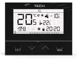 TECH ST-292V3 regulator pokojowy czarny szkło